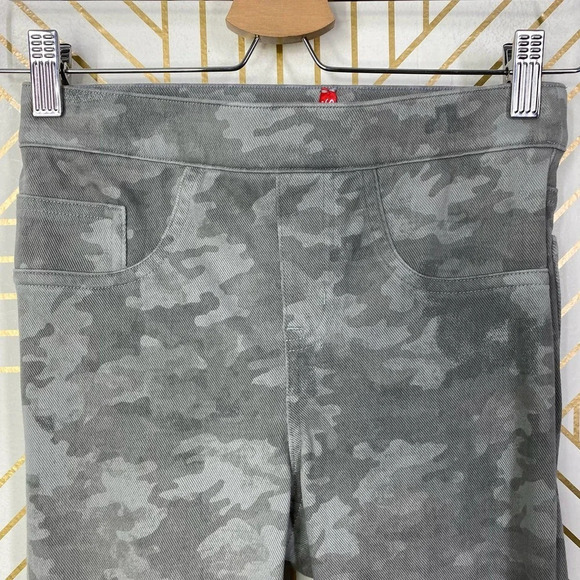 Spanx Stone Wash Camo Jean-Ish Ankle Leggings in Green Gray Size US XS - Picture 3 of 11